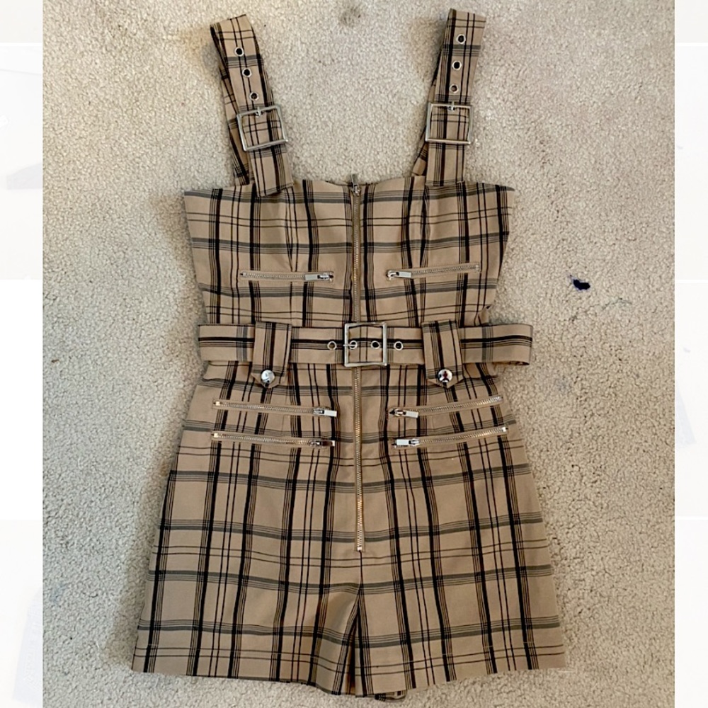 WeWoreWhat Plaid Overalls